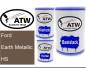 Preview: Ford, Earth Metallic, HS: 500ml Lackdose + 500ml Klarlack + 250ml Härter - Set, von ATW Autoteile West.
